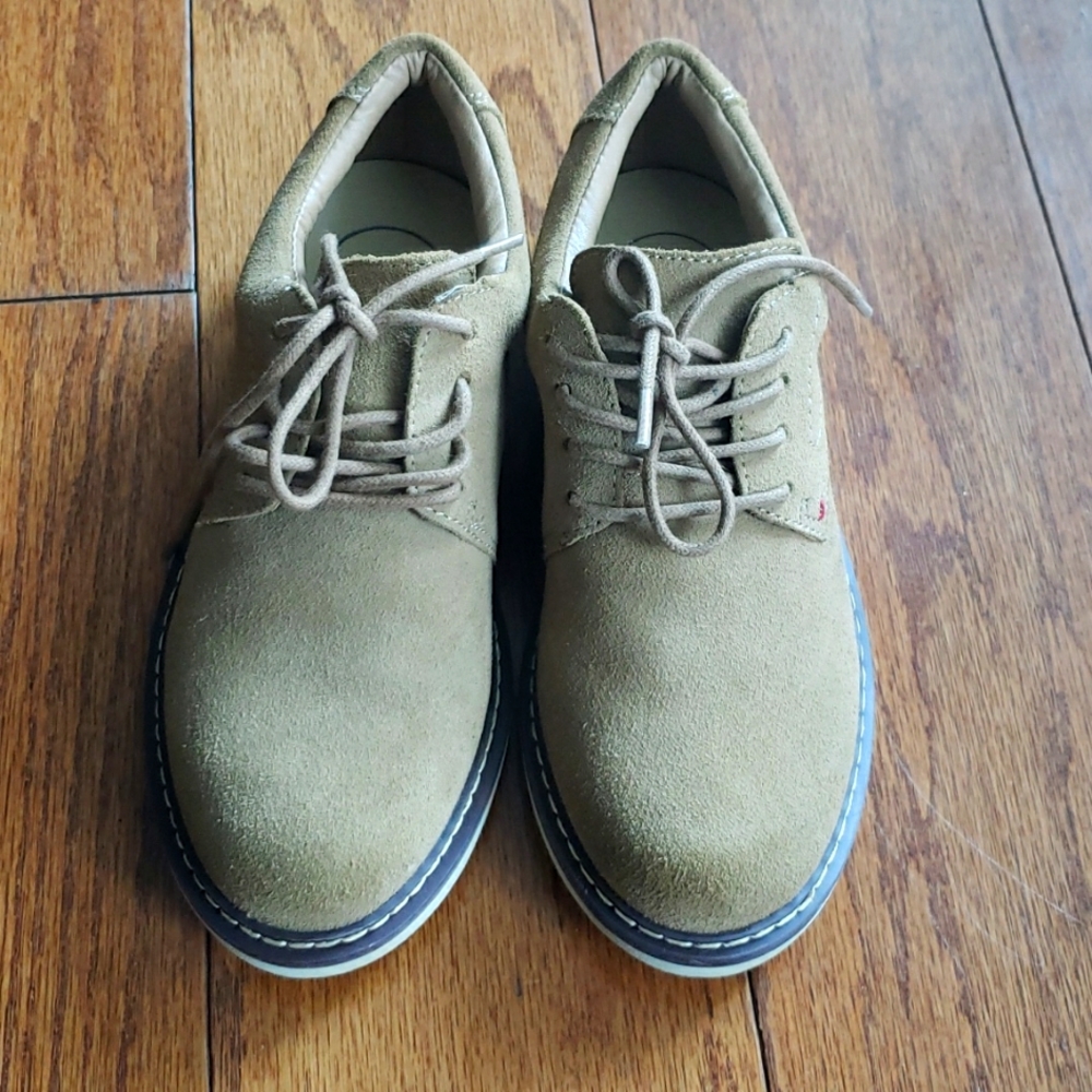 1901 boys tan leather dress lace up shoes size 1.5